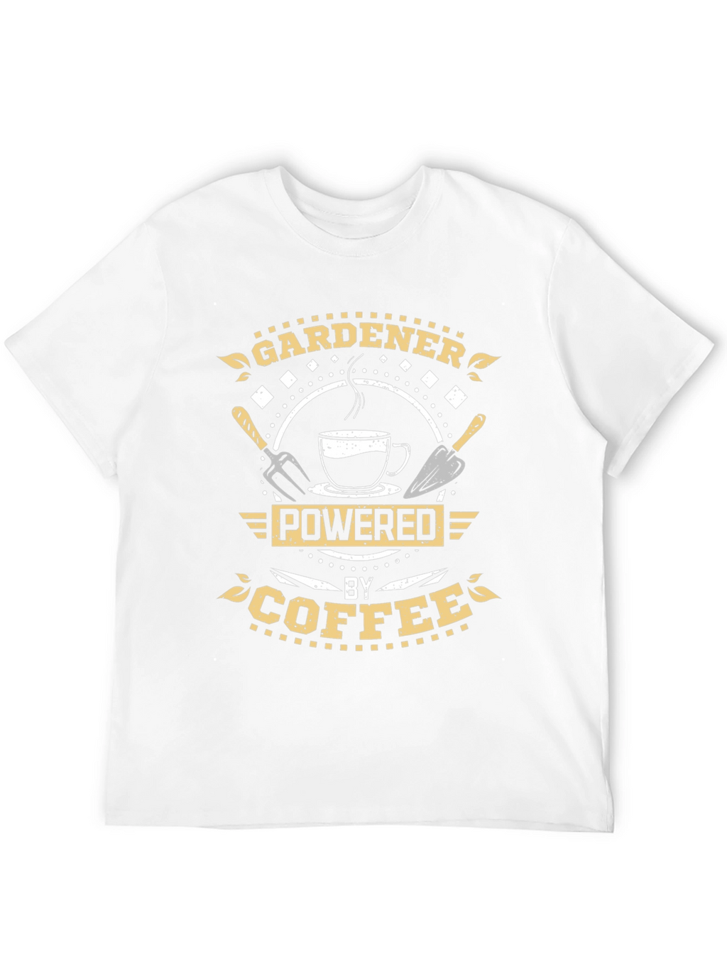 Gardener Powered by Coffee Black T-Shirt