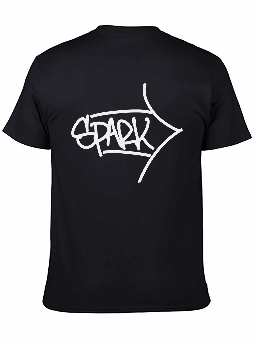 Spark Graphic Tee - Stylish Black Cotton T-Shirt