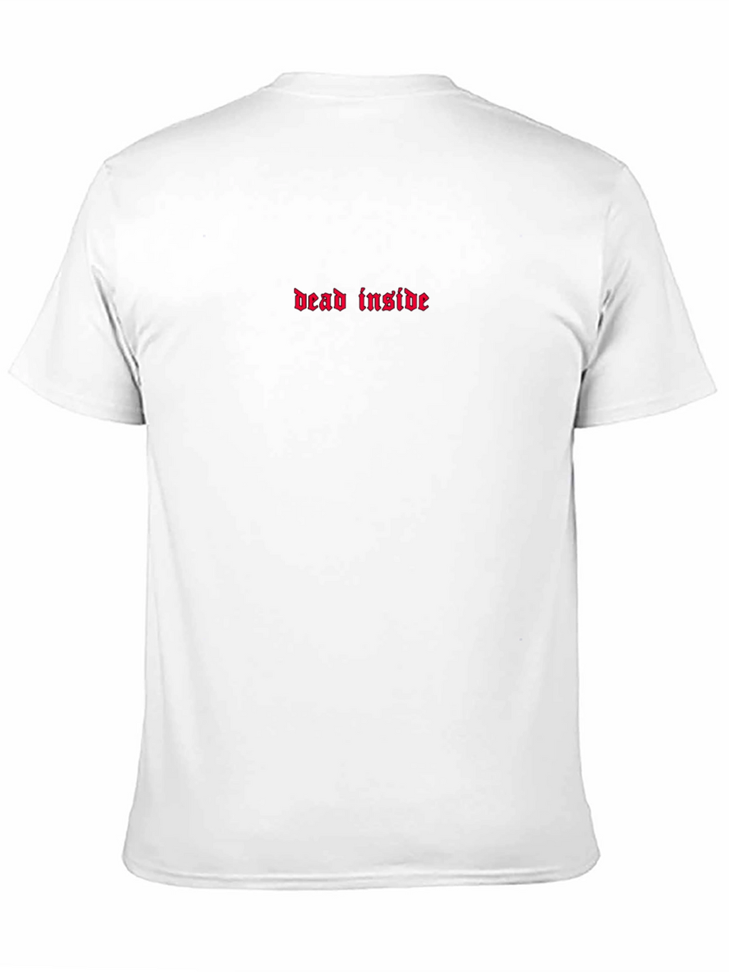 Dead Inside Embroidered Graphic Tee - Gothic Style