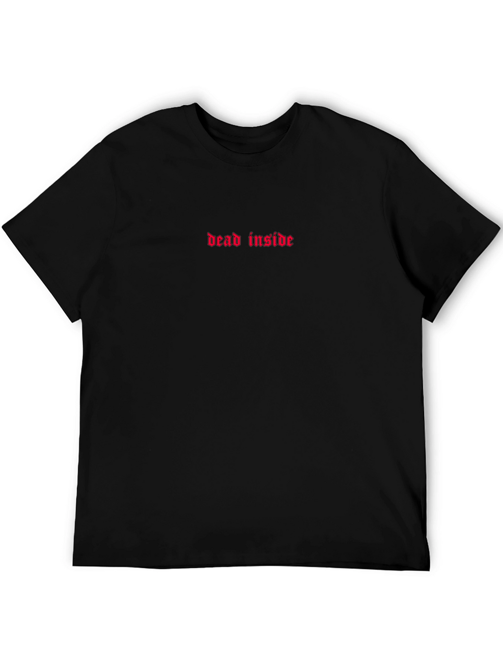 Dead Inside Embroidered Graphic Tee - Gothic Style
