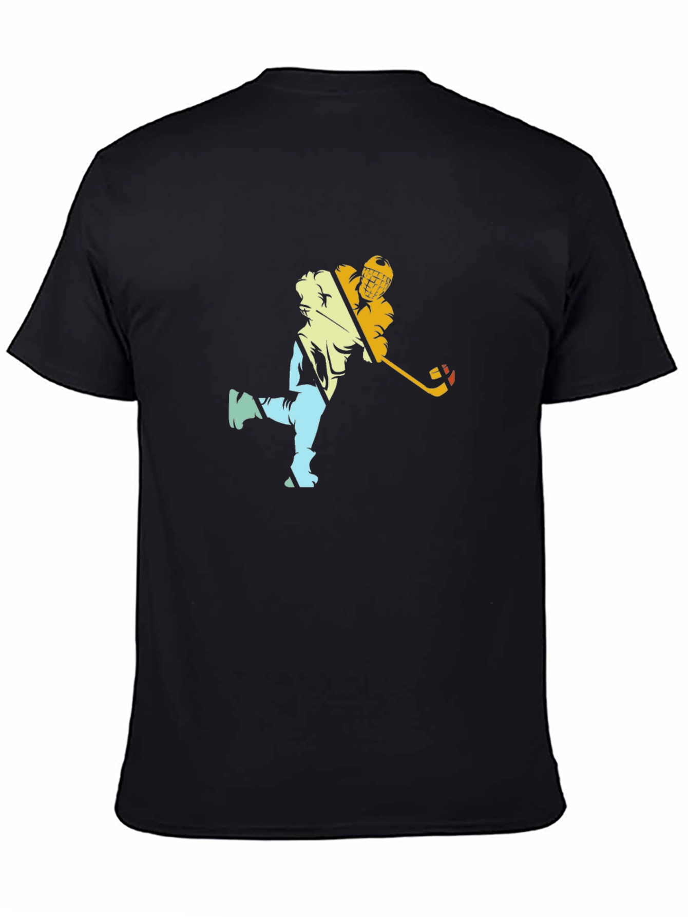 Hockey Player Graphic Black Tee