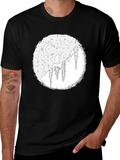 Wolf Moon Graphic Tee - Black Cotton Blend