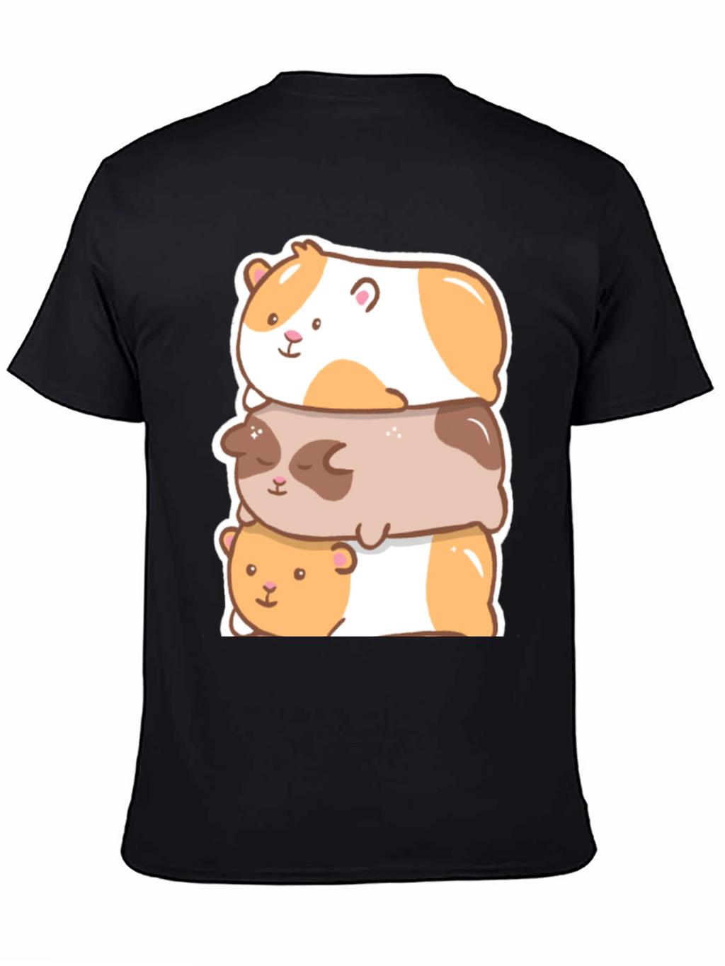 Cute Guinea Pig Stack Graphic T-Shirt