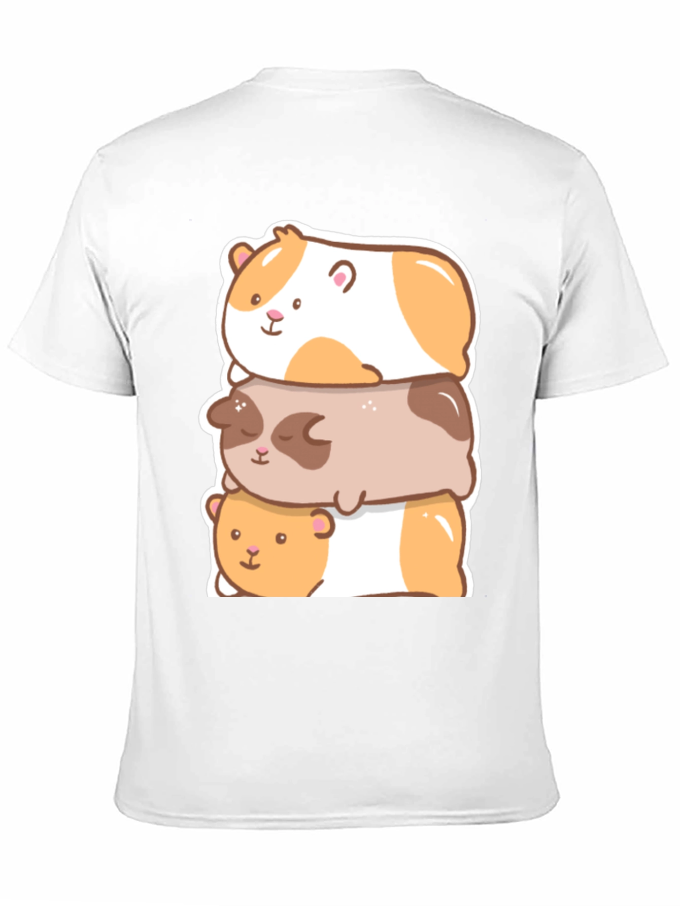 Cute Guinea Pig Stack Graphic T-Shirt