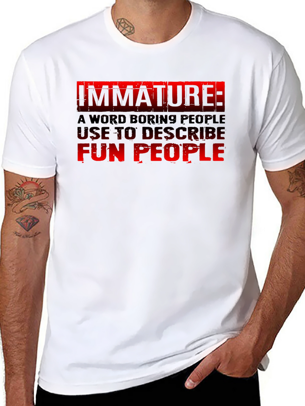 Immature: Fun People Graphic Tee - Black Cotton