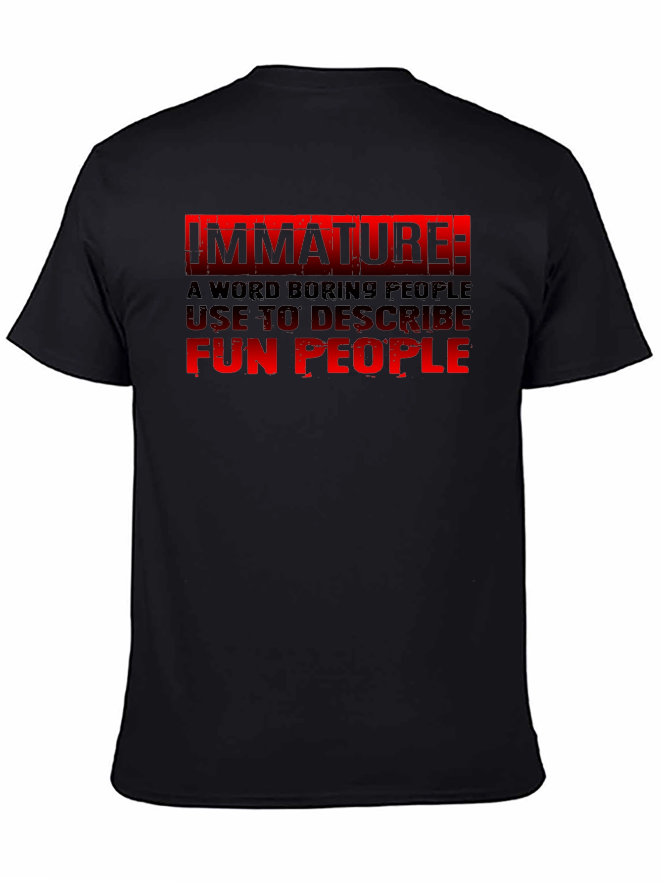 Immature: Fun People Graphic Tee - Black Cotton