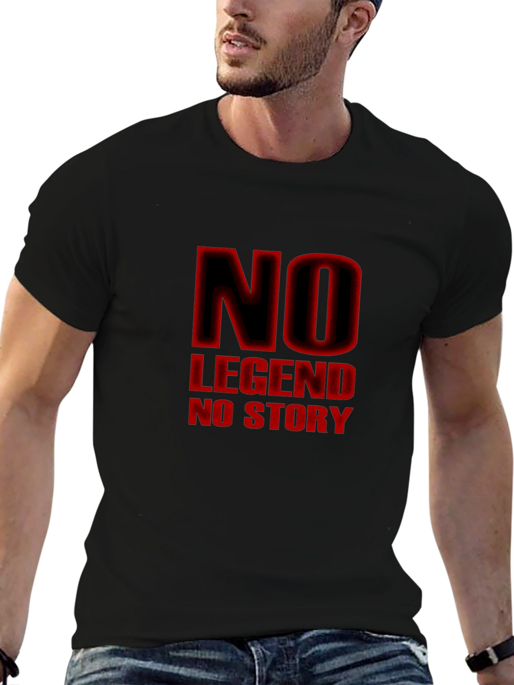 No Legend No Story Black Graphic Tee