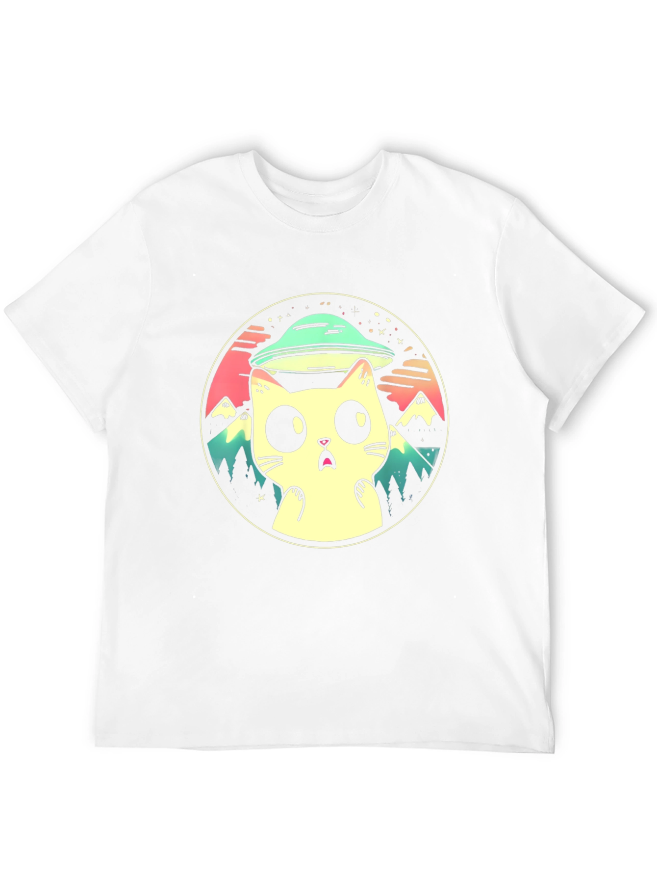 Cat Abduction T-Shirt - UFO Kitty Design