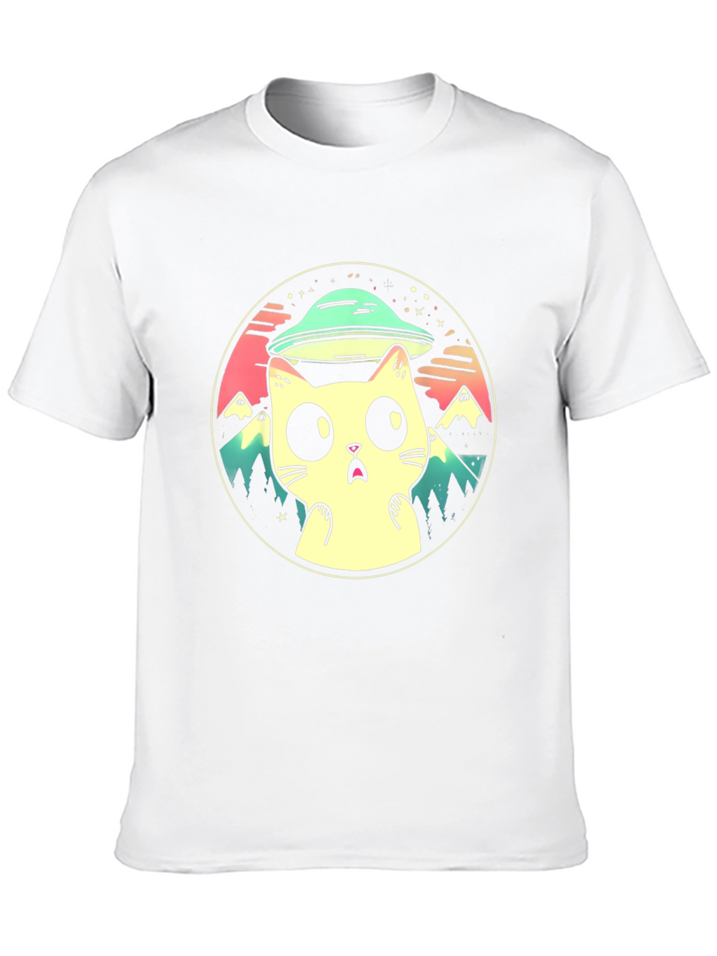 Cat Abduction T-Shirt - UFO Kitty Design
