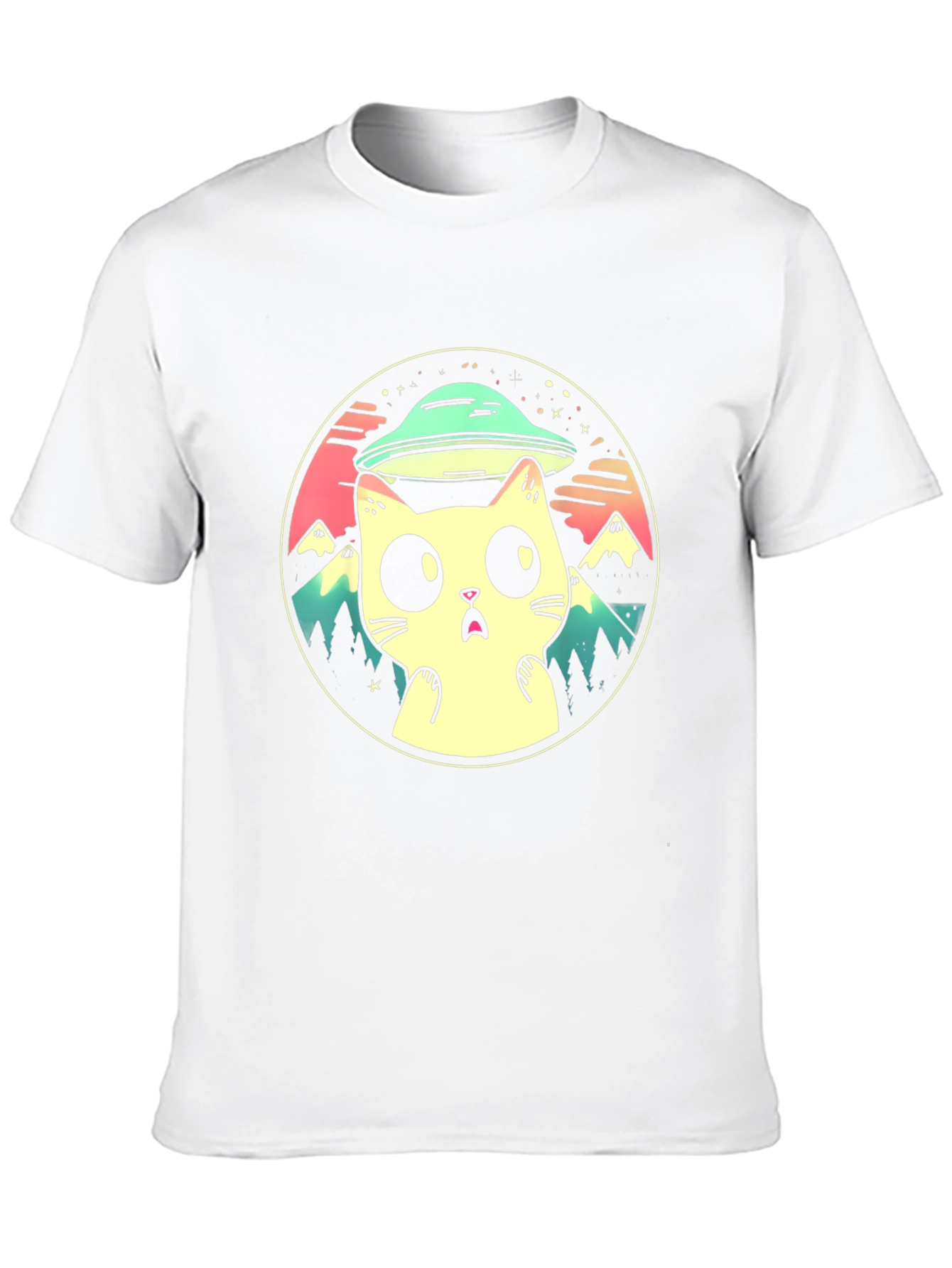 Cat Abduction T-Shirt - UFO Kitty Design