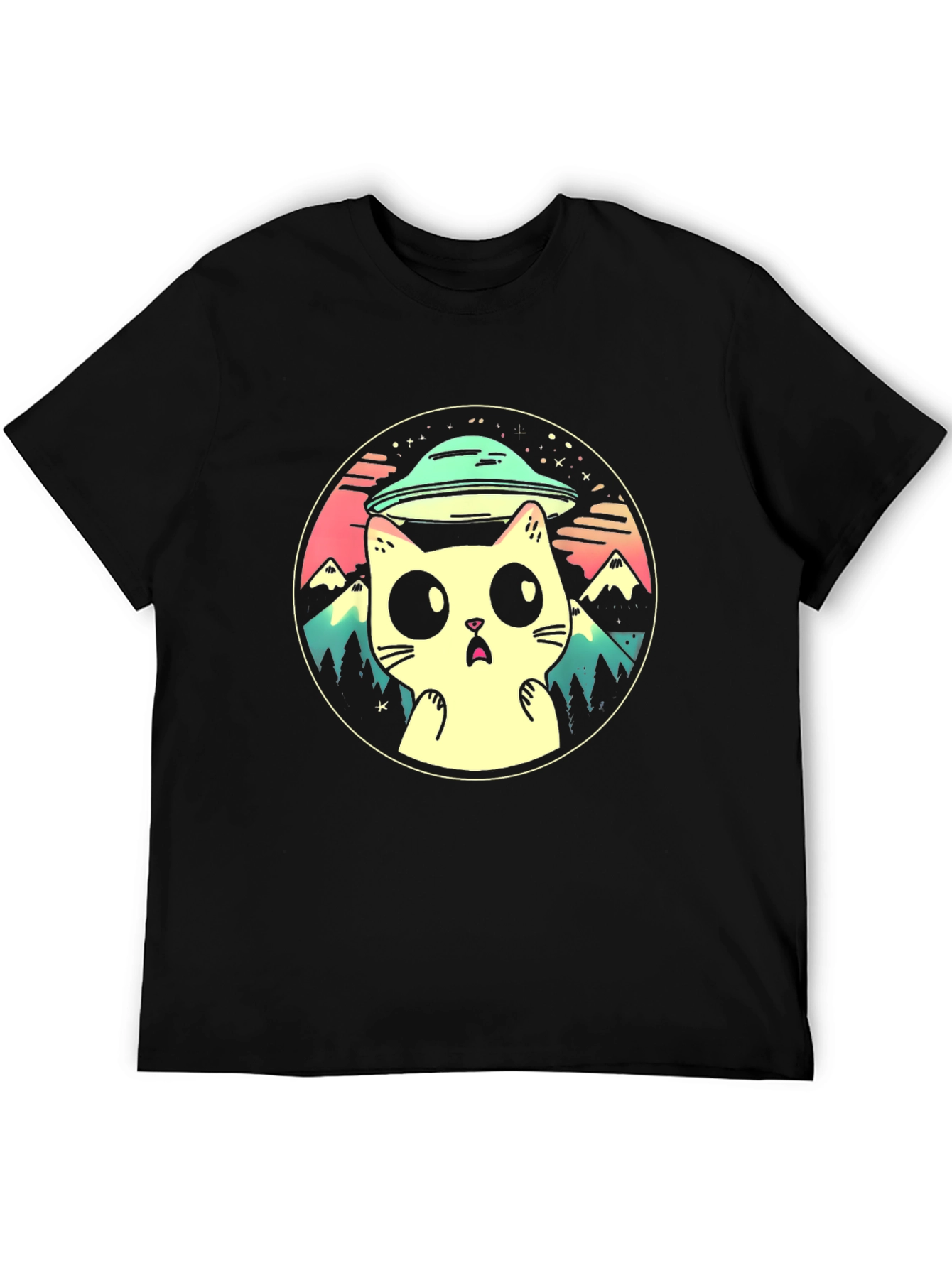 Cat Abduction T-Shirt - UFO Kitty Design