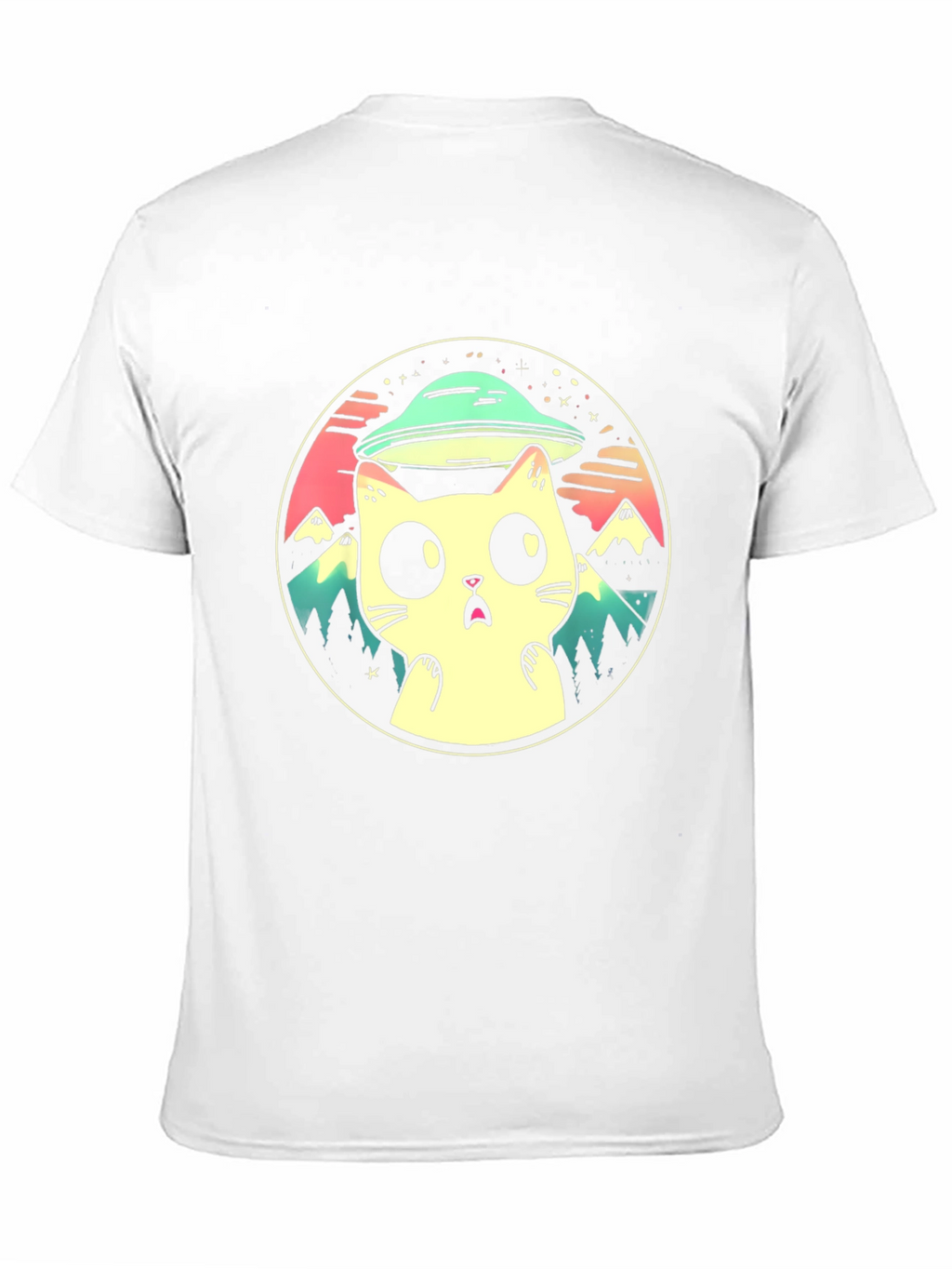 Cat Abduction T-Shirt - UFO Kitty Design
