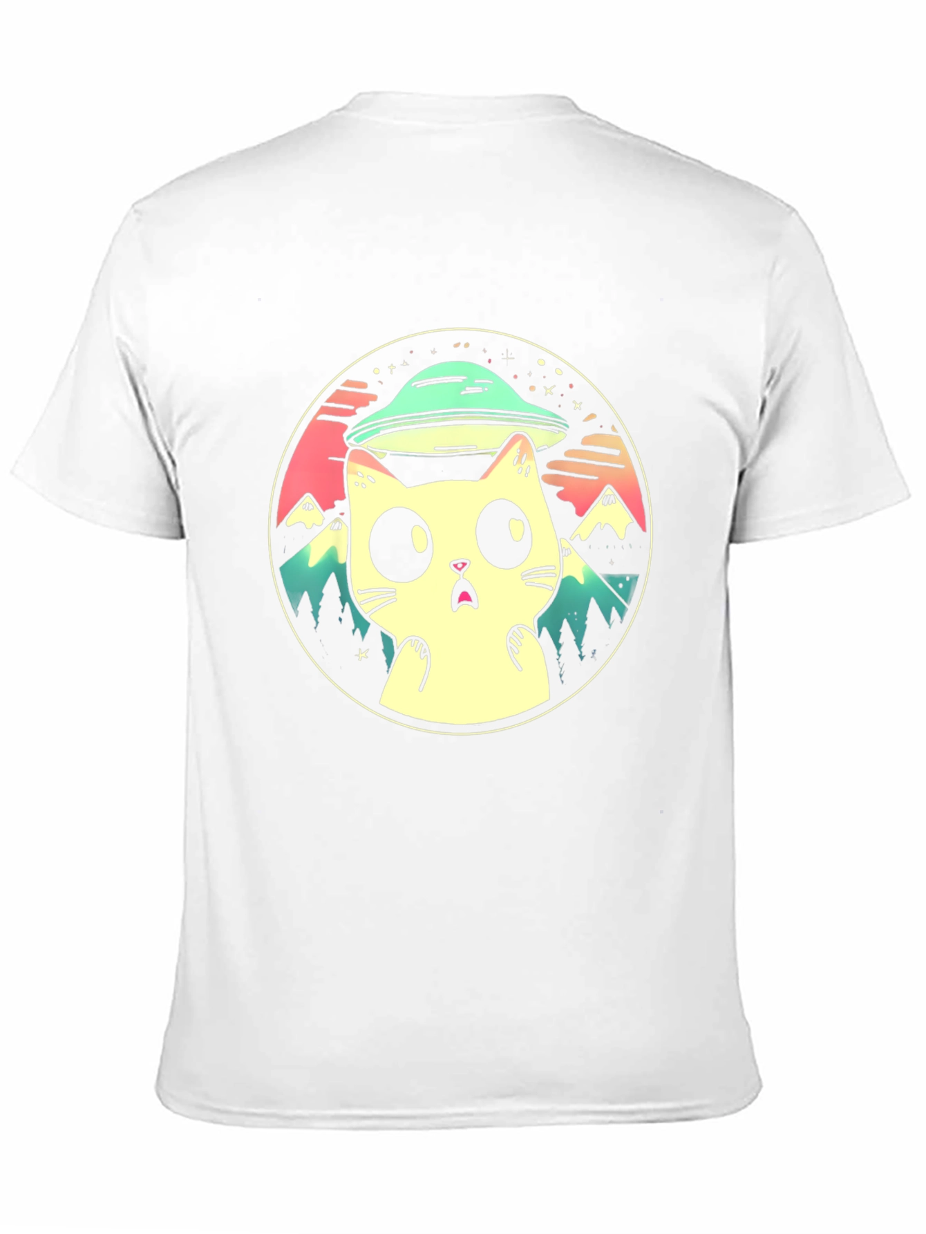 Cat Abduction T-Shirt - UFO Kitty Design