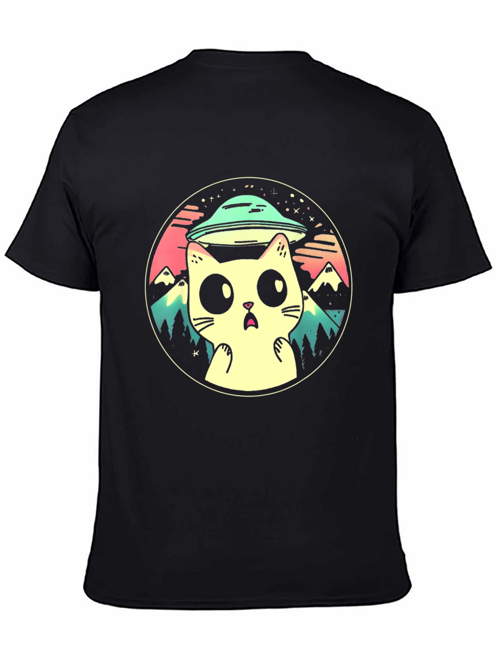Cat Abduction T-Shirt - UFO Kitty Design