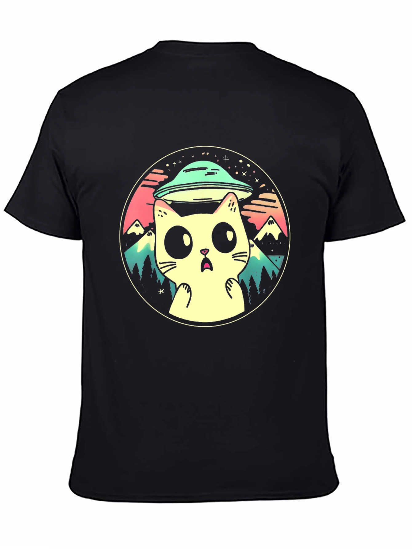 Cat Abduction T-Shirt - UFO Kitty Design
