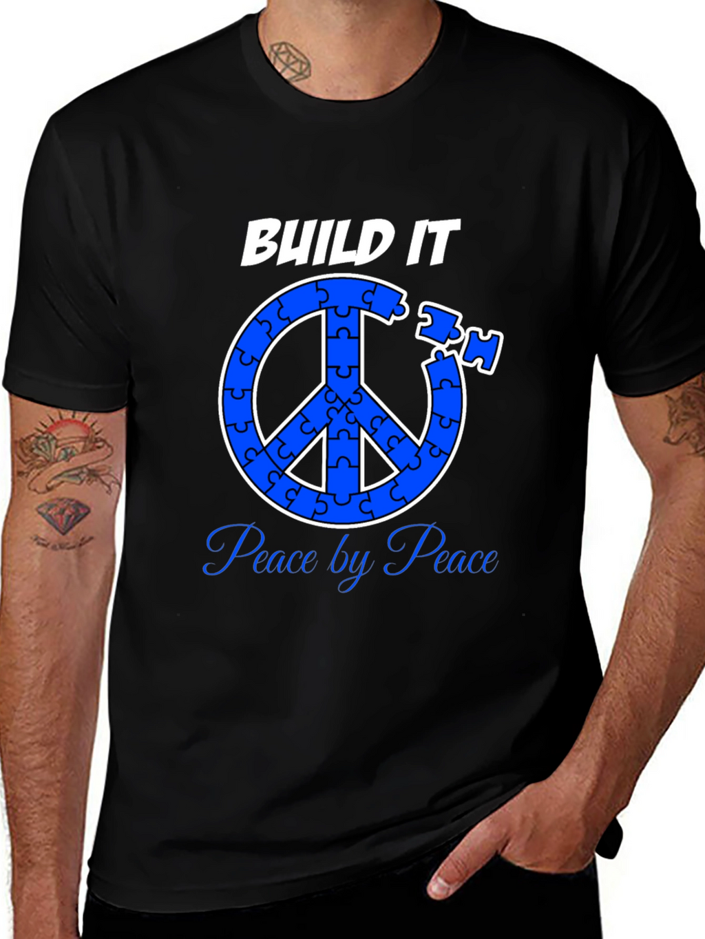 Build Peace Puzzle Piece Symbol T-Shirt