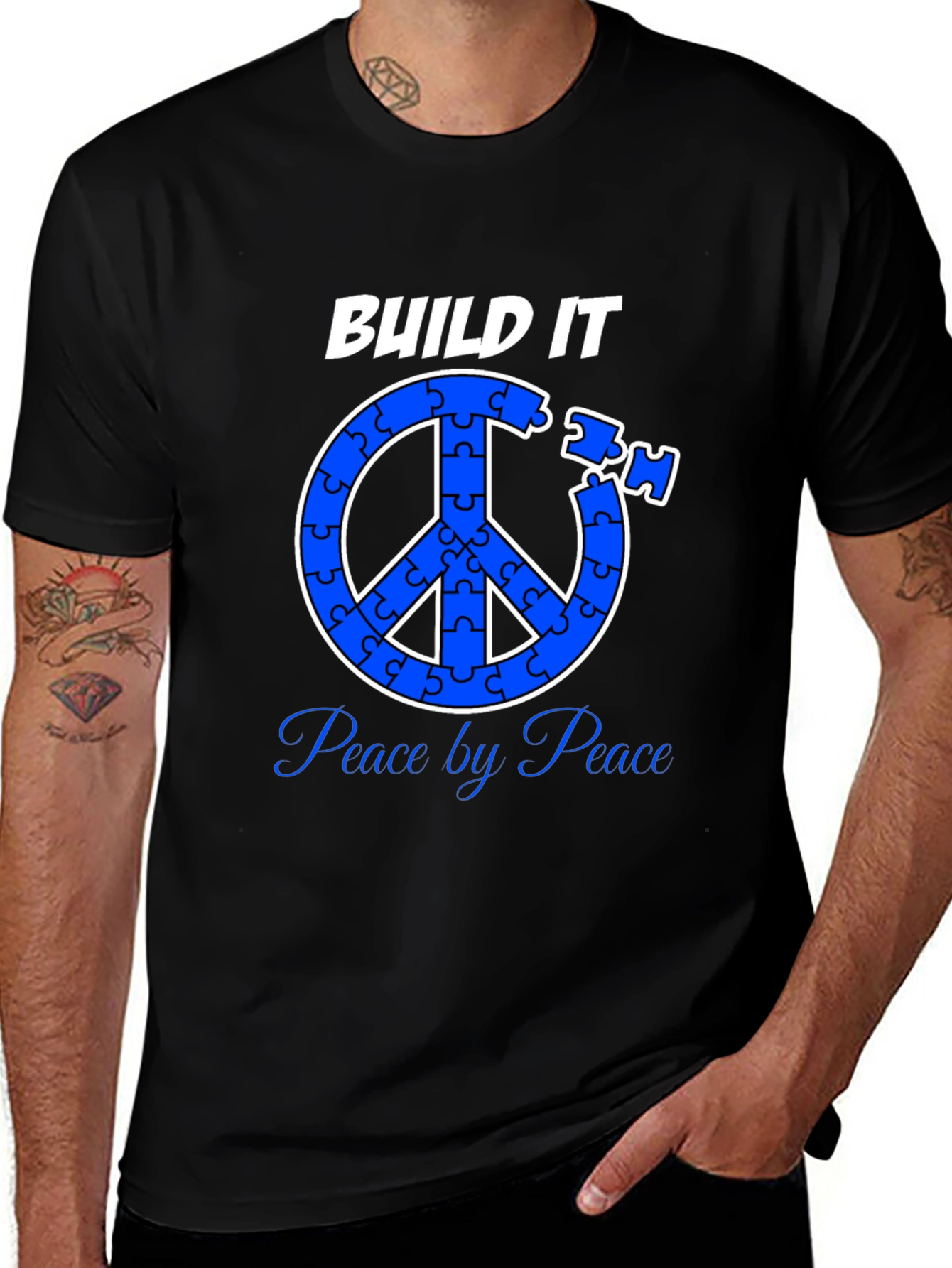 Build Peace Puzzle Piece Symbol T-Shirt