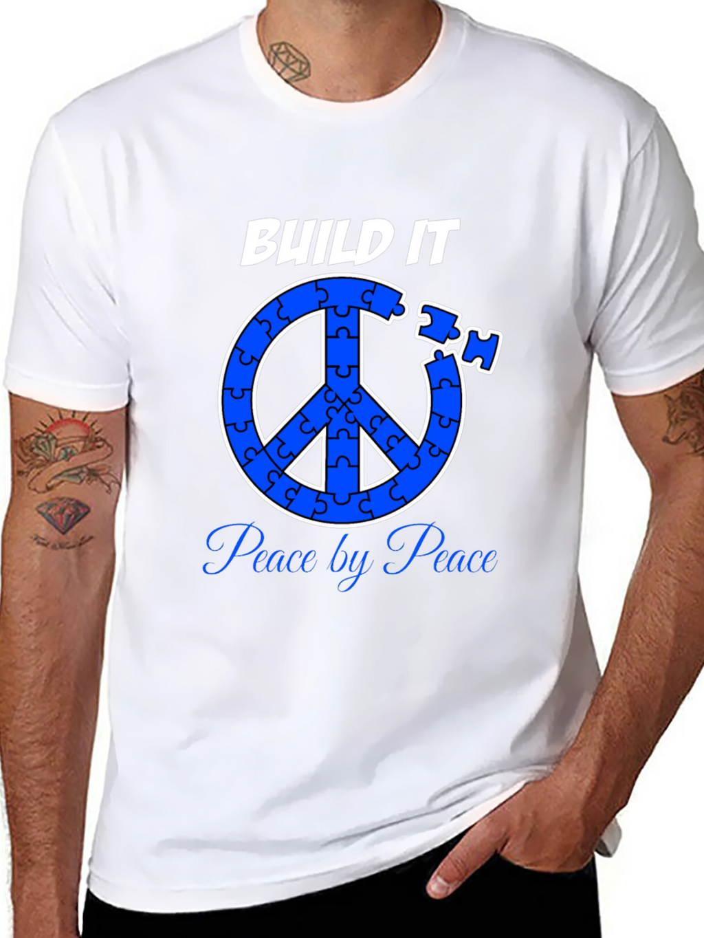 Build Peace Puzzle Piece Symbol T-Shirt