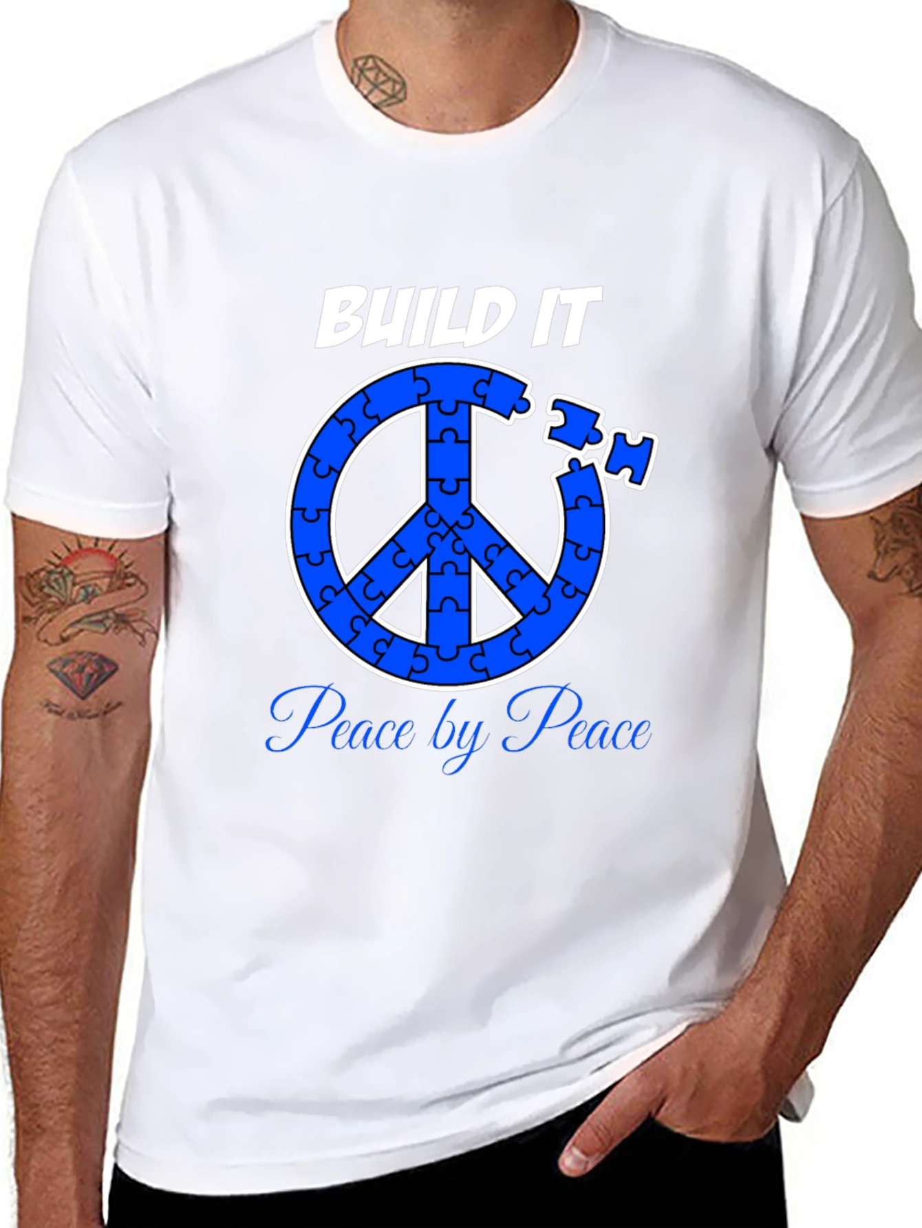 Build Peace Puzzle Piece Symbol T-Shirt