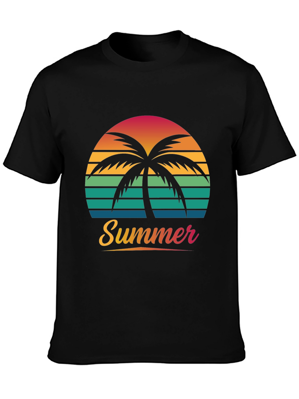 Summer Palm Sunset Graphic Tee