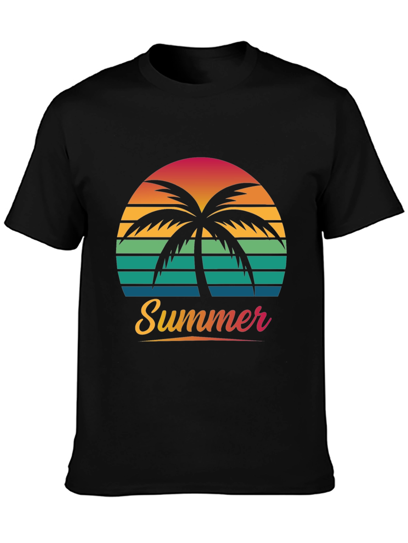 Summer Palm Sunset Graphic Tee