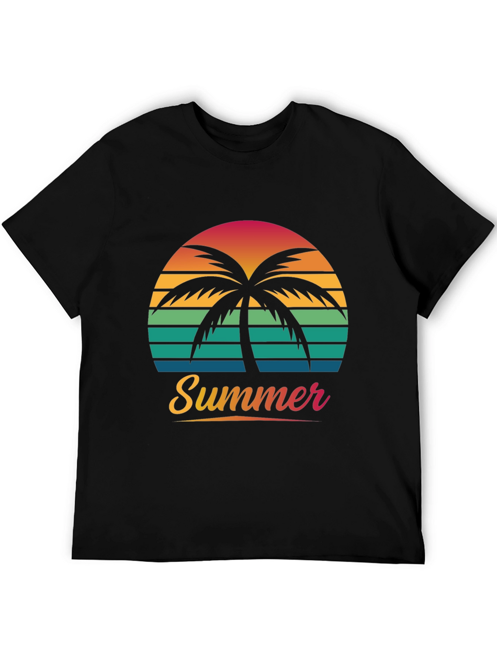 Summer Palm Sunset Graphic Tee