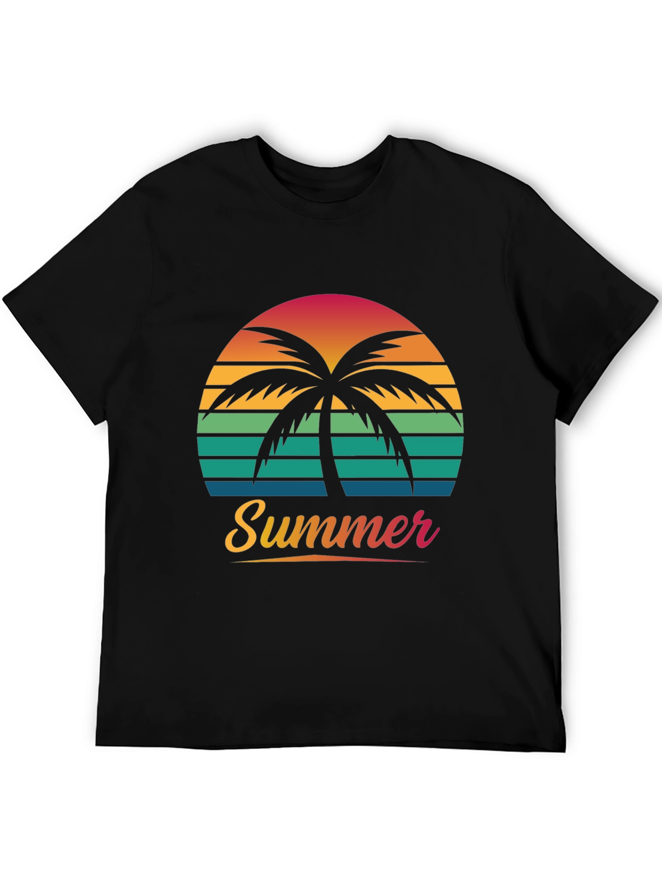 Summer Palm Sunset Graphic Tee