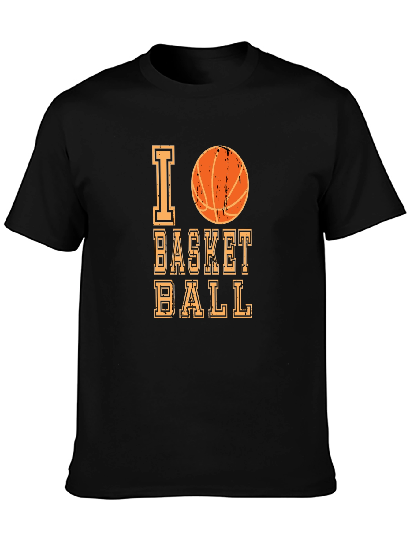 I Love Basketball Graphic T-Shirt - Casual Tee
