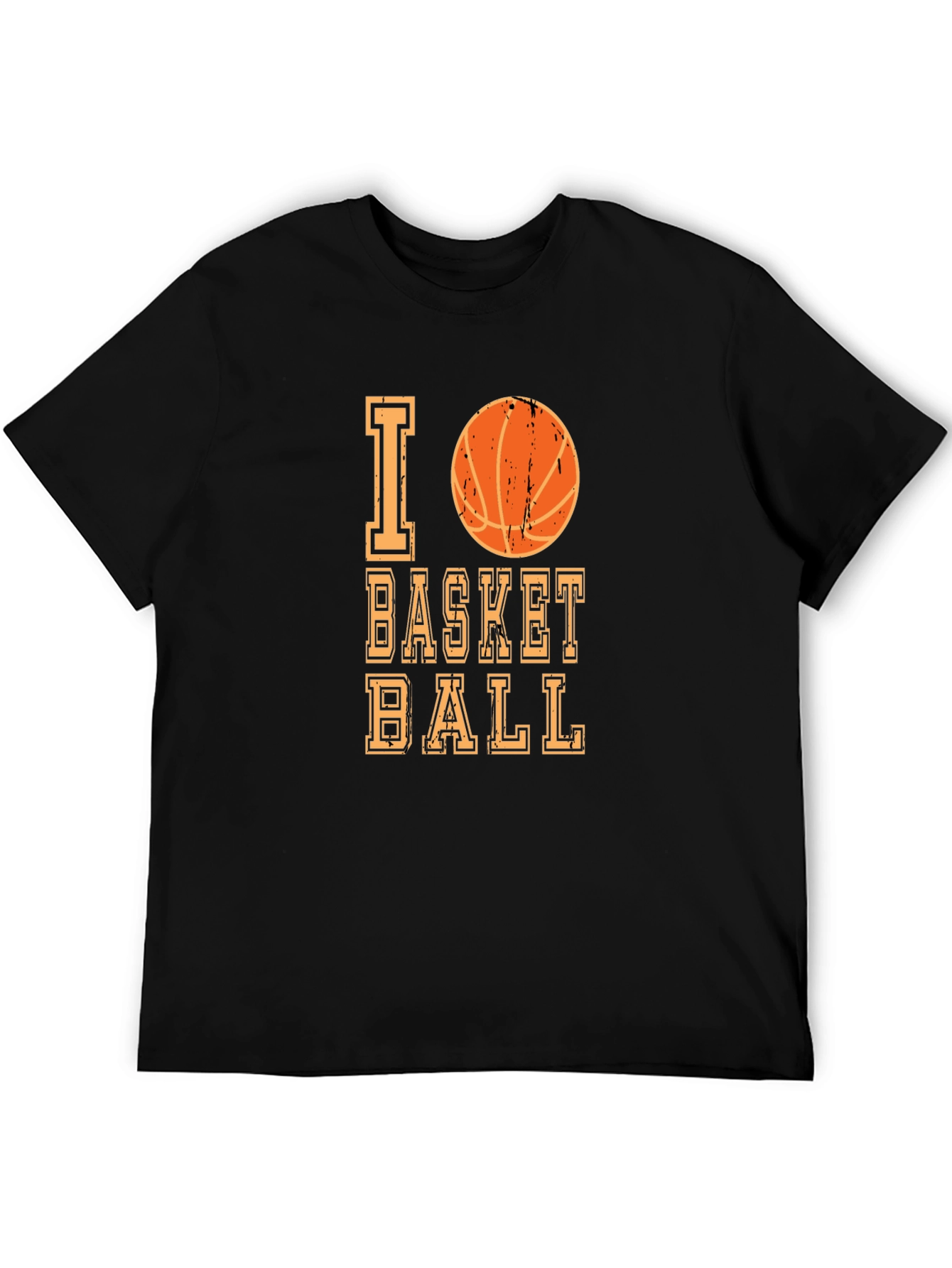 I Love Basketball Graphic T-Shirt - Casual Tee