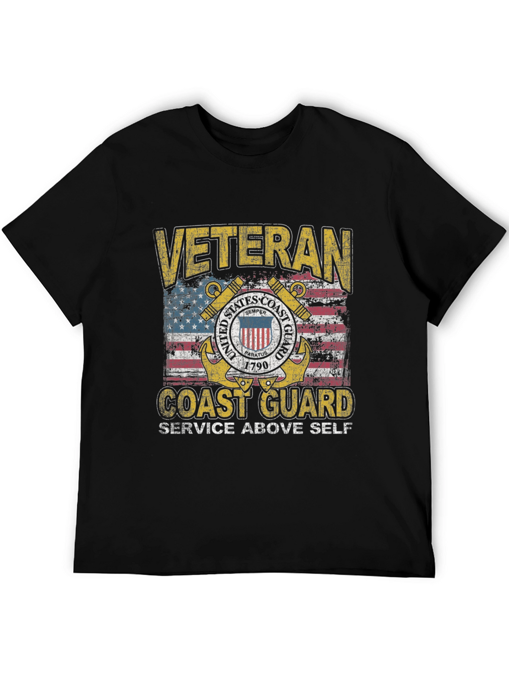 Veteran Coast Guard Distressed Graphic Tee