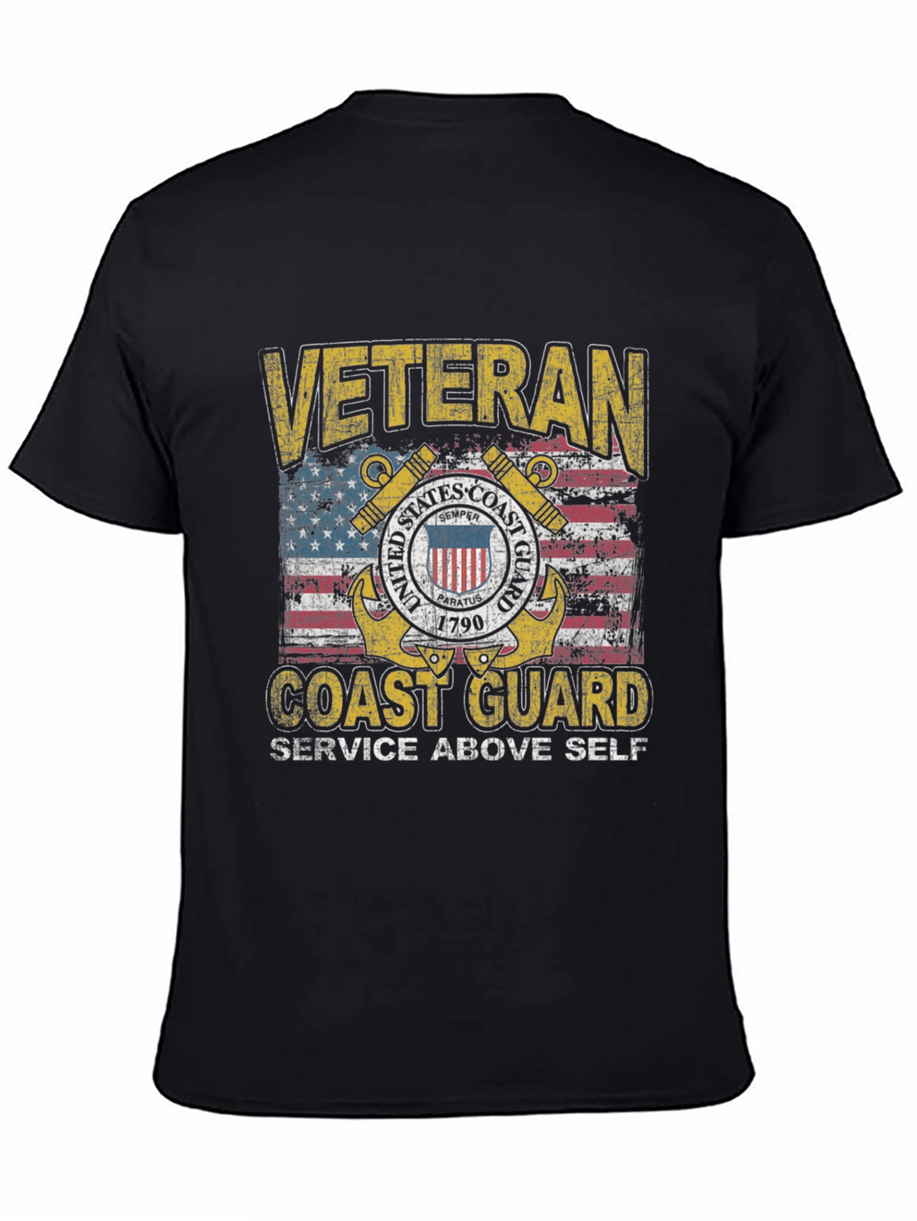 Veteran Coast Guard Distressed Graphic Tee