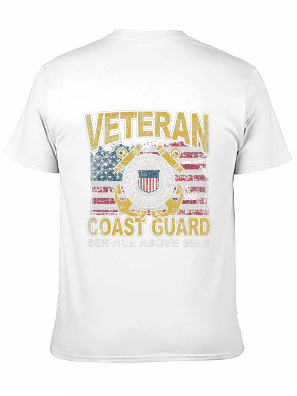 Veteran Coast Guard Distressed Graphic Tee