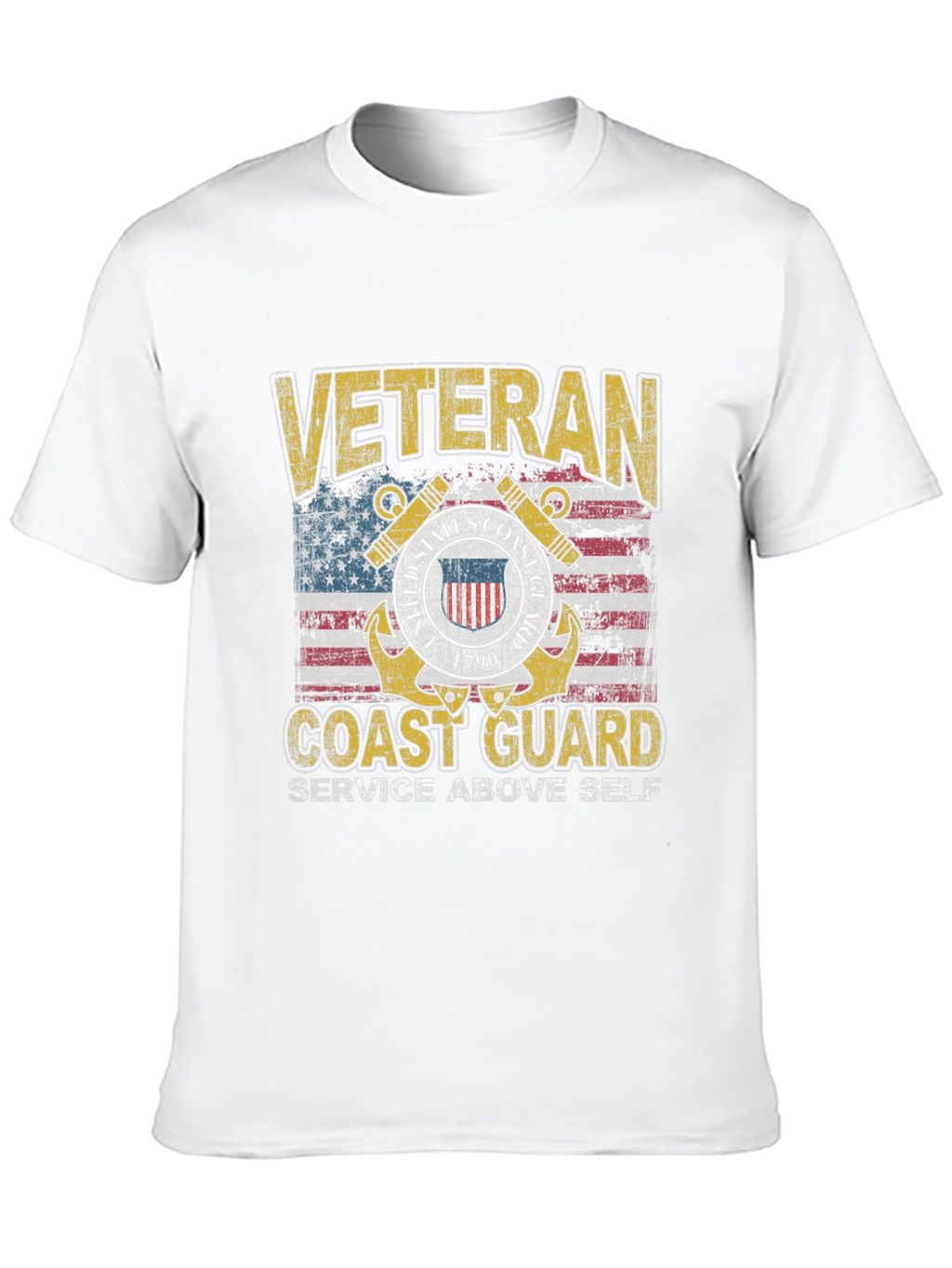 Veteran Coast Guard Distressed Graphic Tee