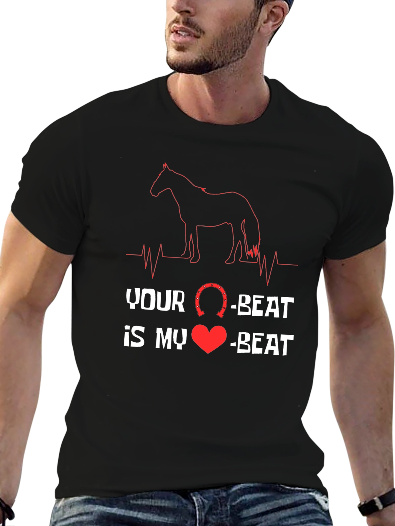 Horse Lover Graphic Tee - Your Beat Is My Beat