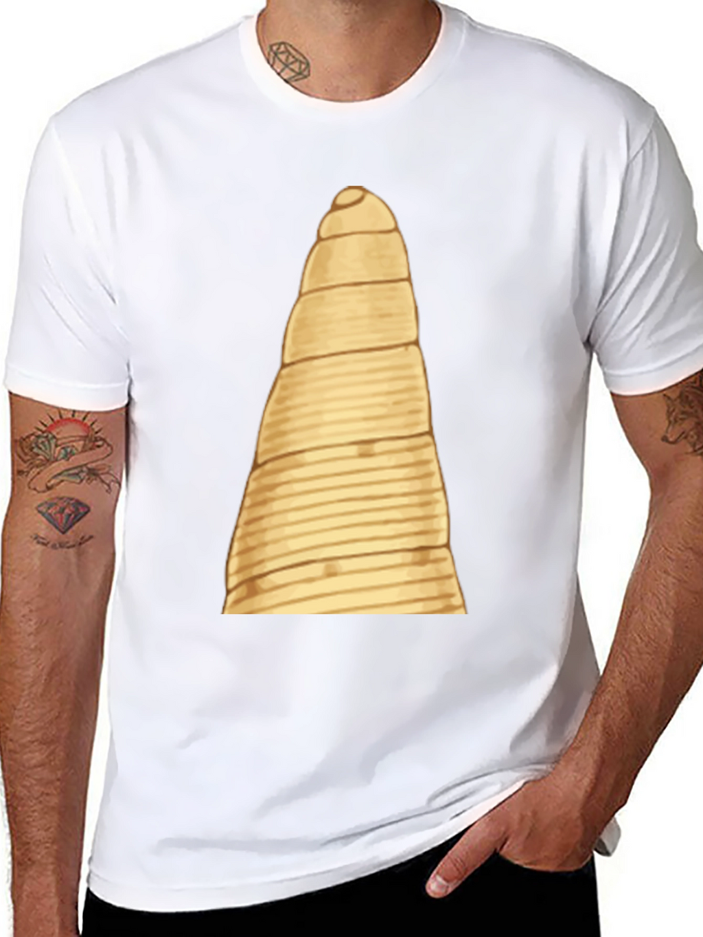 Spiral Straw Tee - Unique Novelty Design