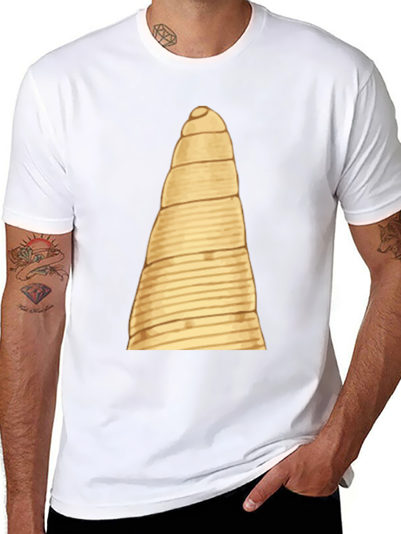 Spiral Straw Tee - Unique Novelty Design