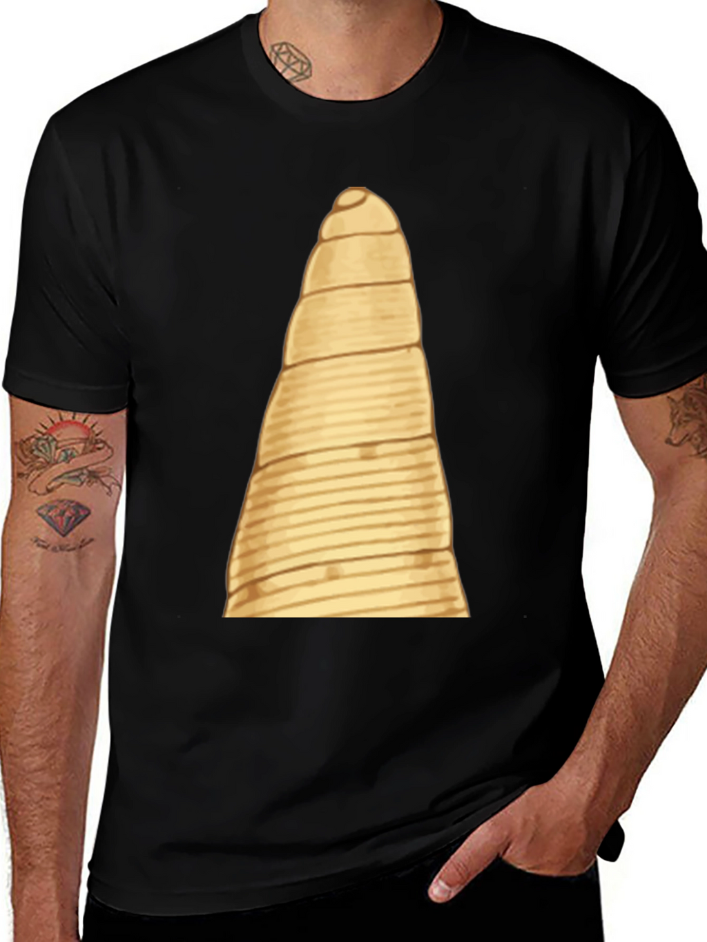 Spiral Straw Tee - Unique Novelty Design