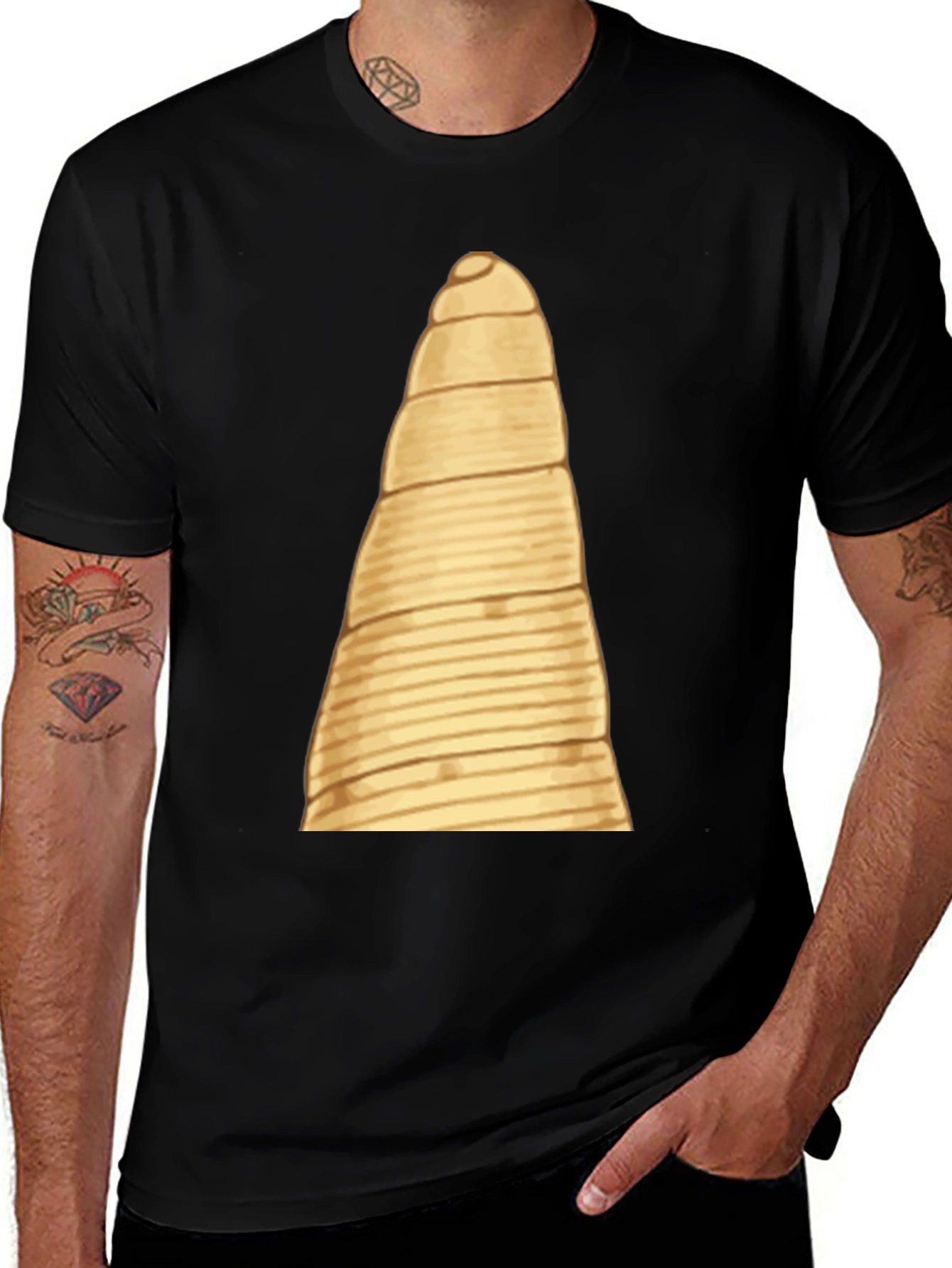 Spiral Straw Tee - Unique Novelty Design