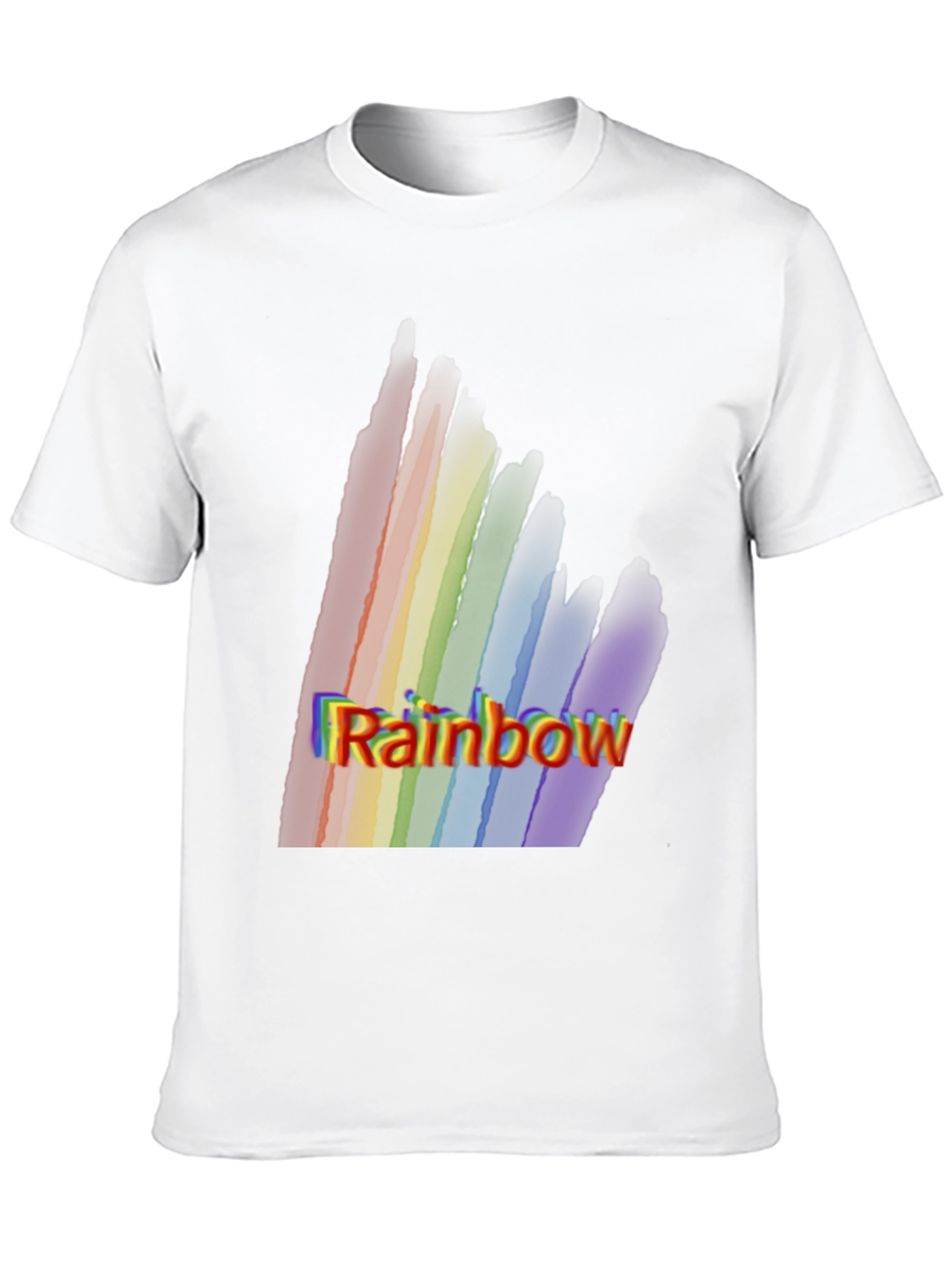 Rainbow Graphic Print Black T-Shirt