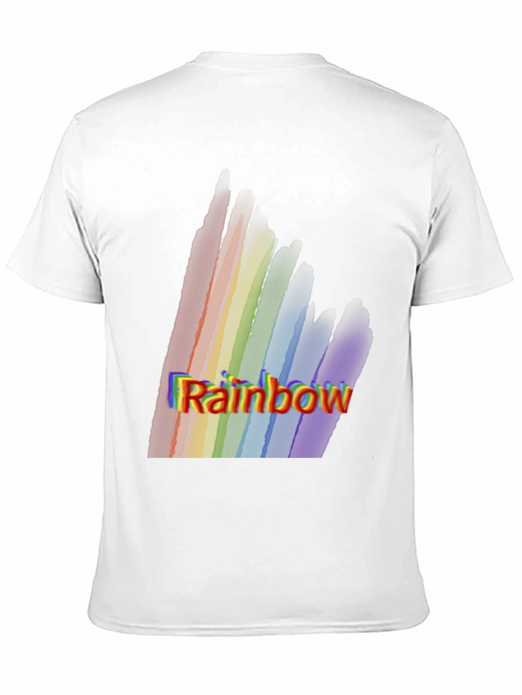 Rainbow Graphic Print Black T-Shirt