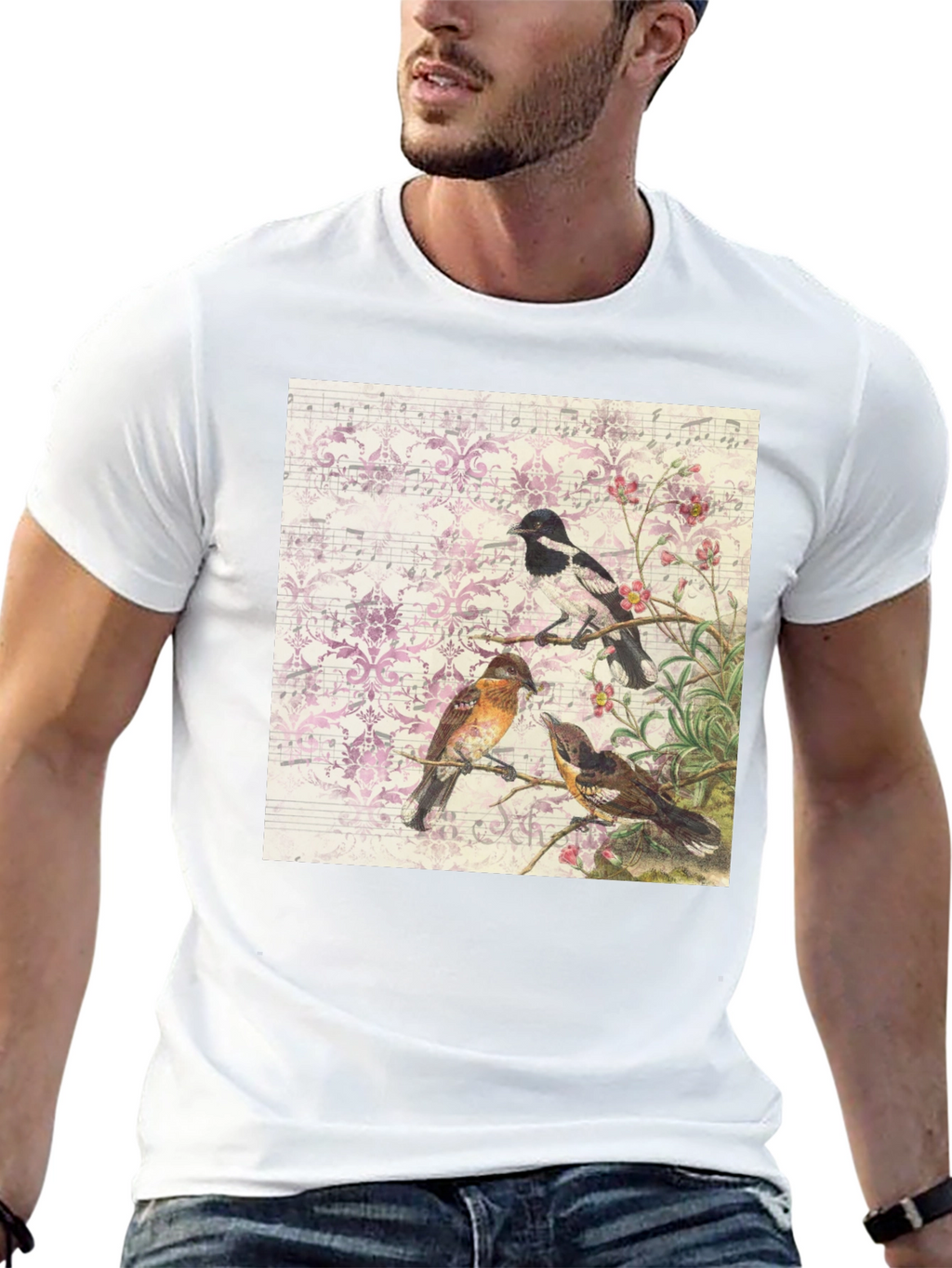 Birds on Sheet Music T-Shirt