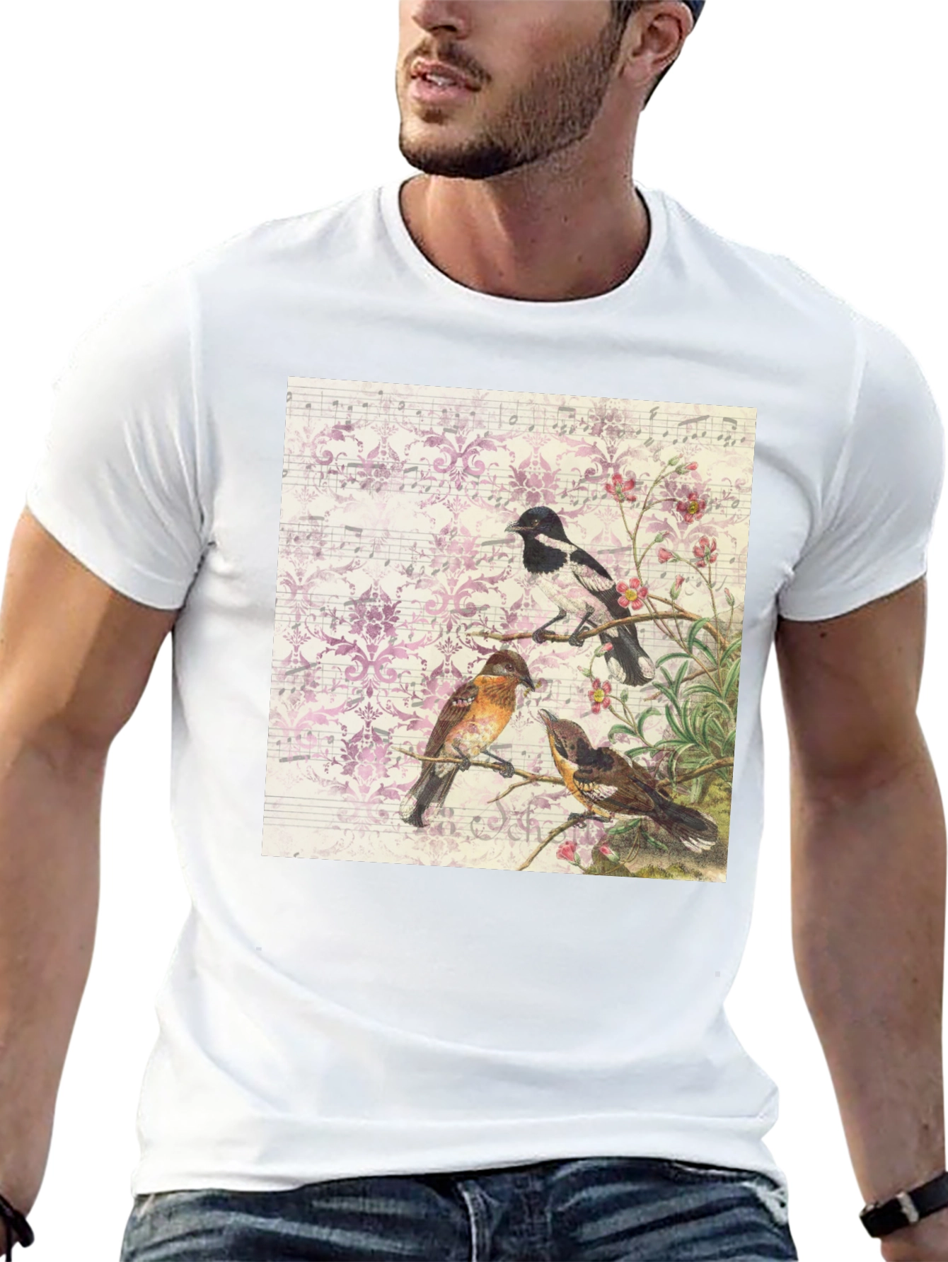 Birds on Sheet Music T-Shirt