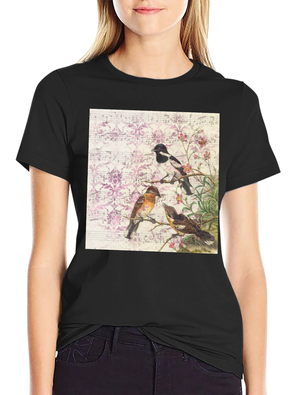 Birds on Sheet Music T-Shirt