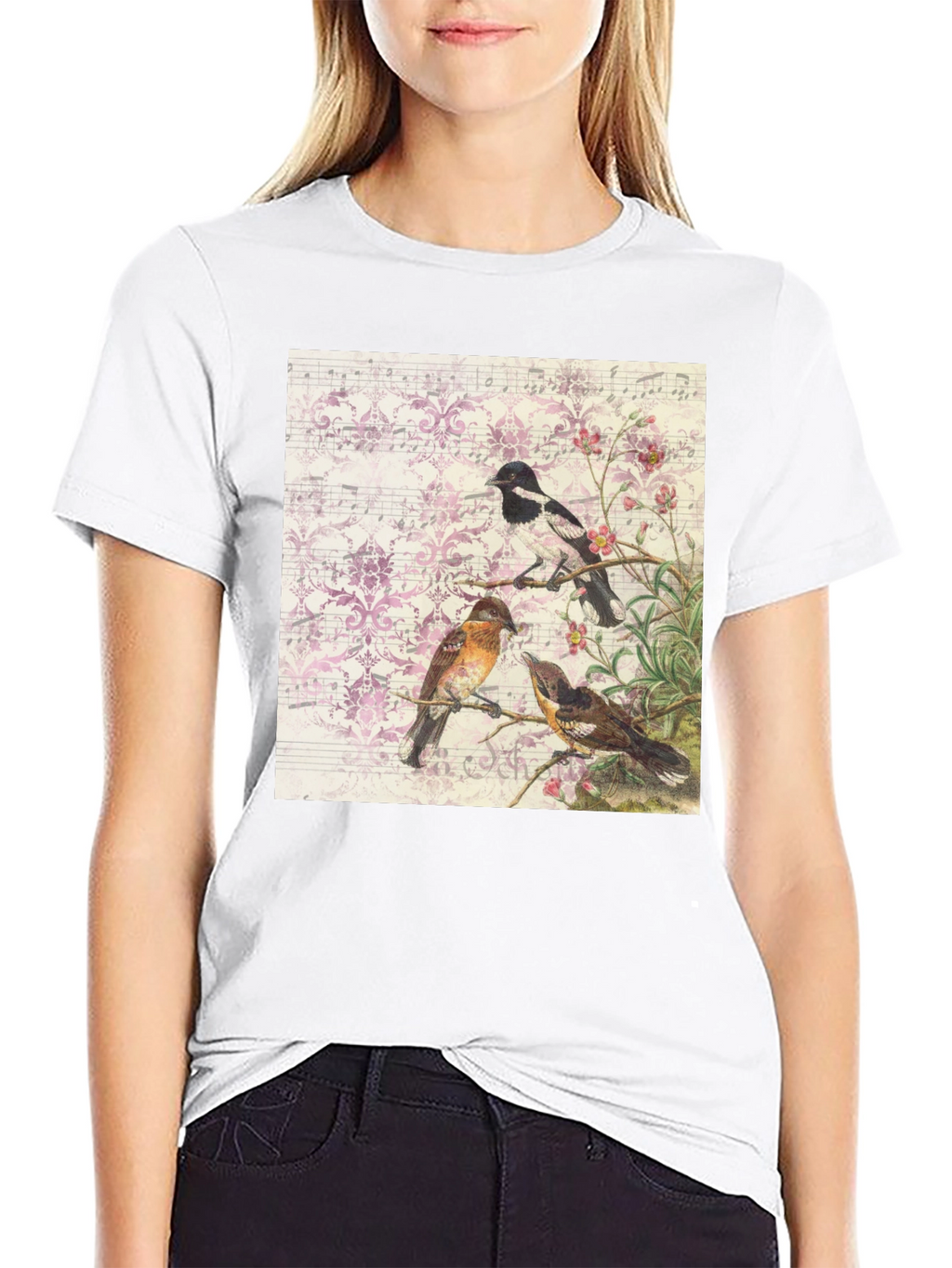 Birds on Sheet Music T-Shirt
