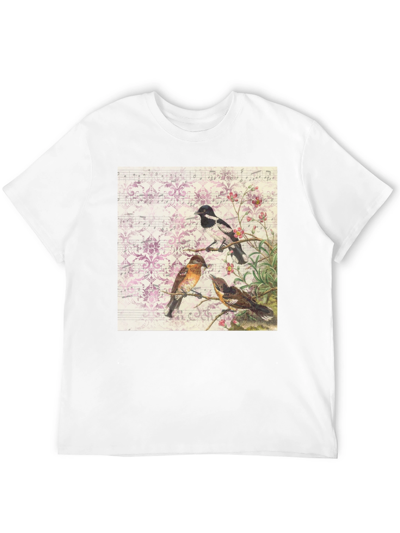 Birds on Sheet Music T-Shirt