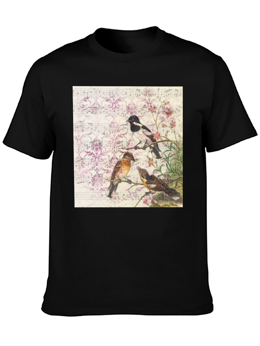 Birds on Sheet Music T-Shirt