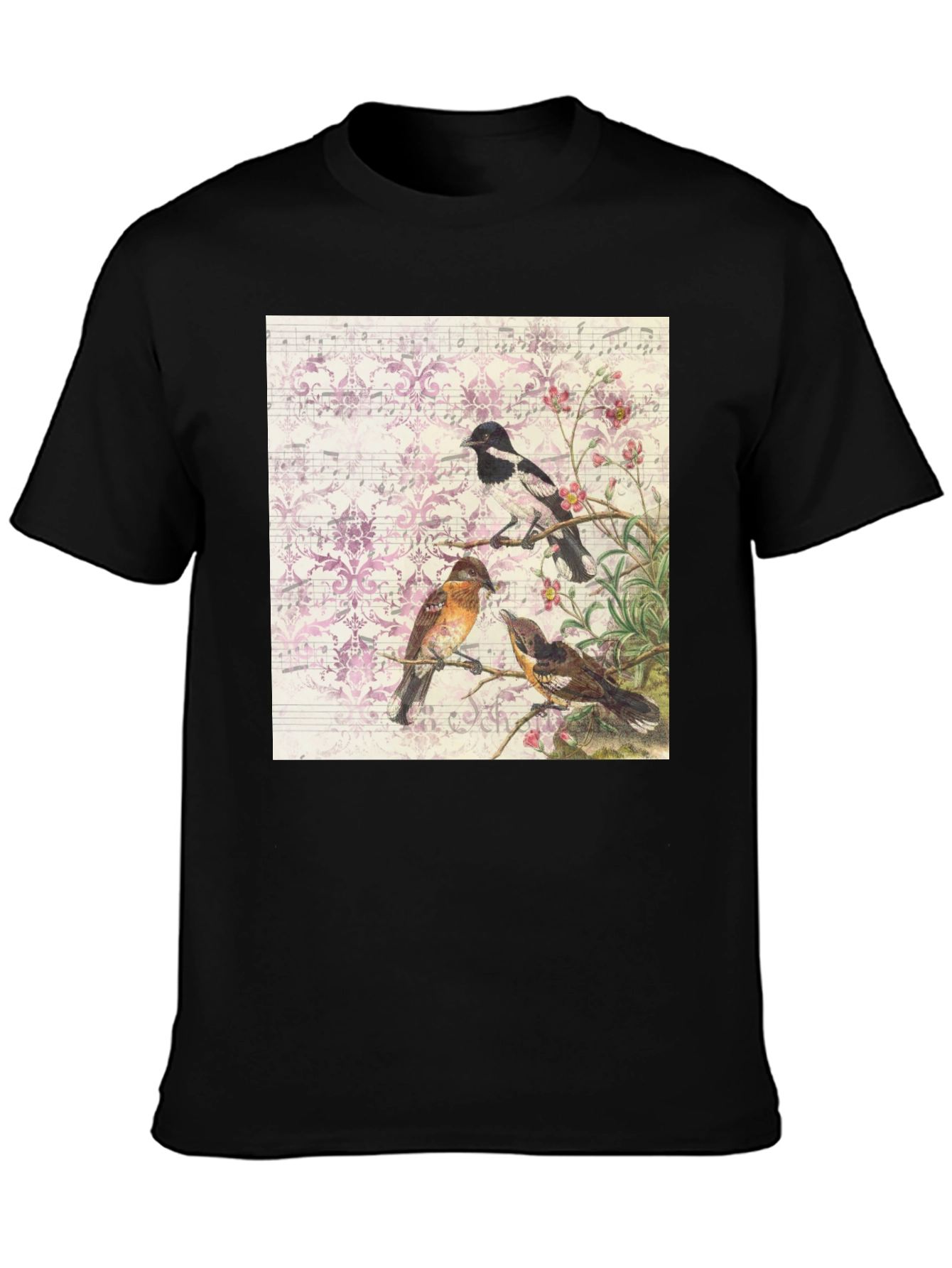 Birds on Sheet Music T-Shirt