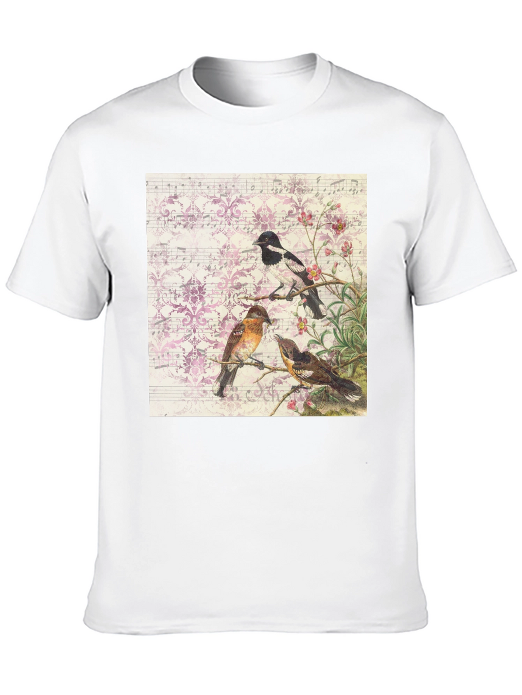 Birds on Sheet Music T-Shirt