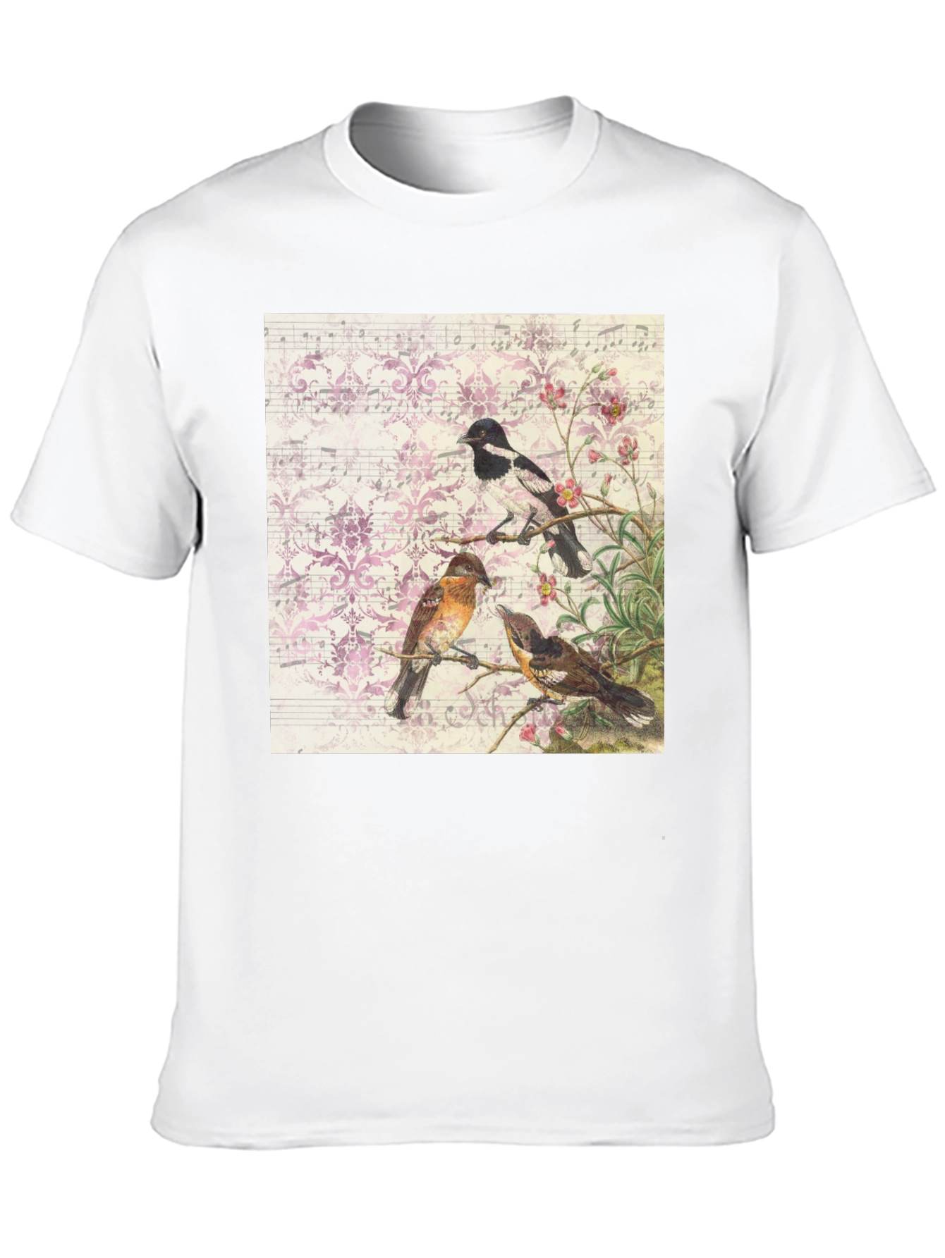 Birds on Sheet Music T-Shirt