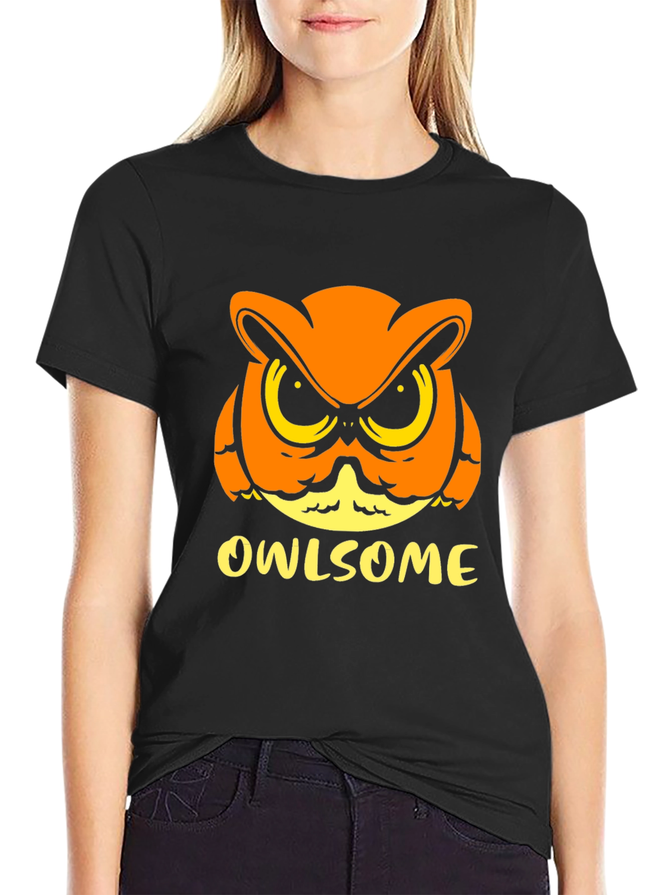 Owlsome Graphic T-Shirt - Black Cotton Tee